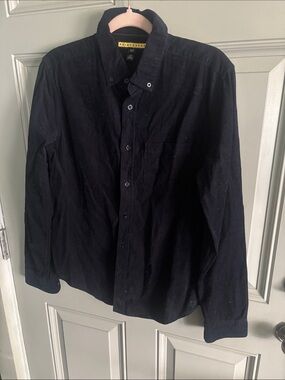 Prince & Fox Men's Black Corduroy Button-Down Shirt - Classic Casual